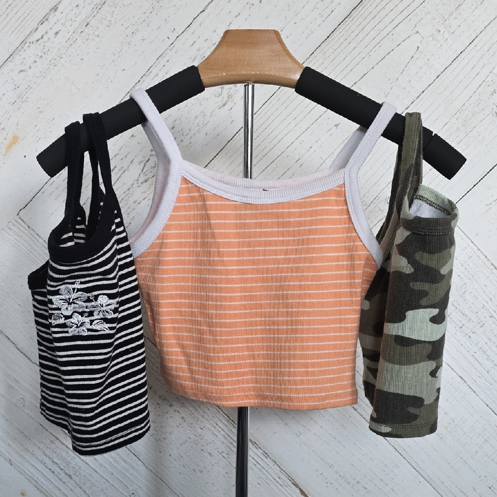 New Look Orange and White Striped Kids Camisole